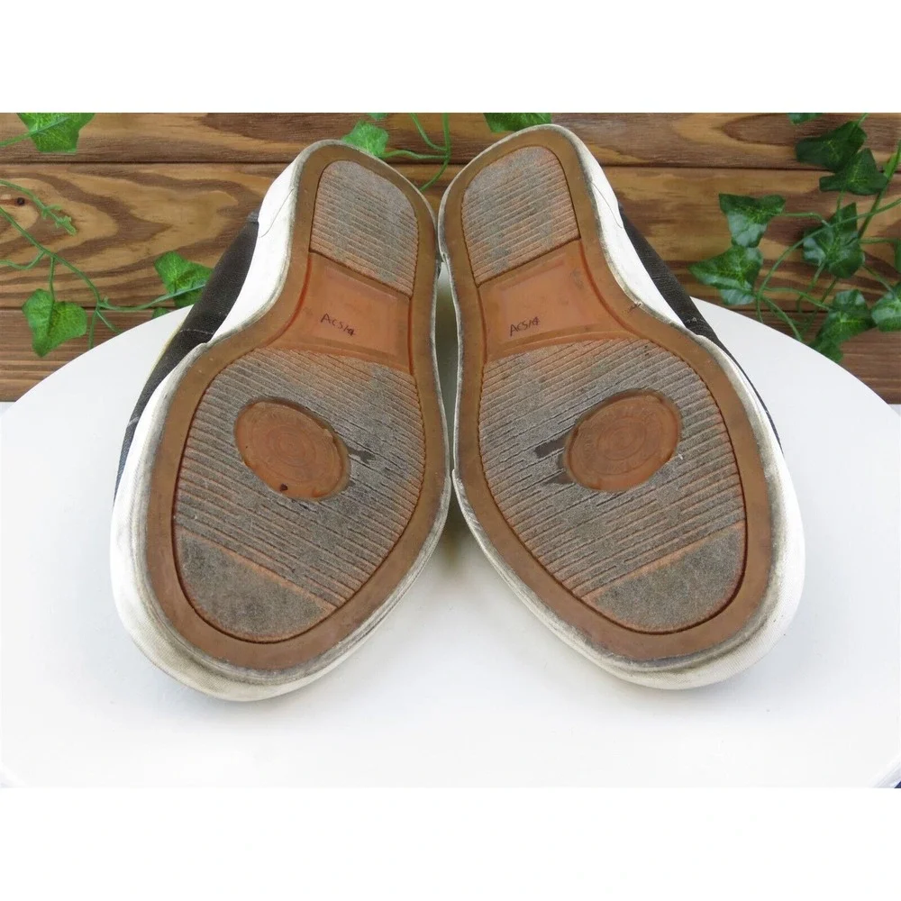 Polo Ralph Lauren Sz 10 Boat Shoe‎ Gray Coated Canvas Men Lace Up Lander Medium